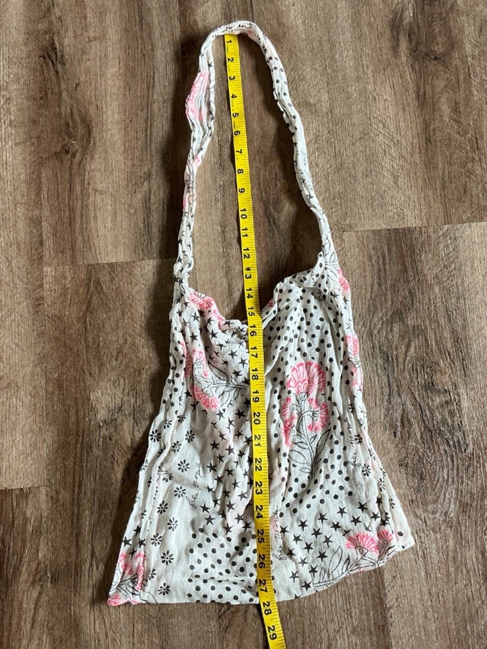 Free People Bag Crossbody Shoulder Purse Cotton Gauze Festival Boho Hippie 14” - Picture 7 of 7